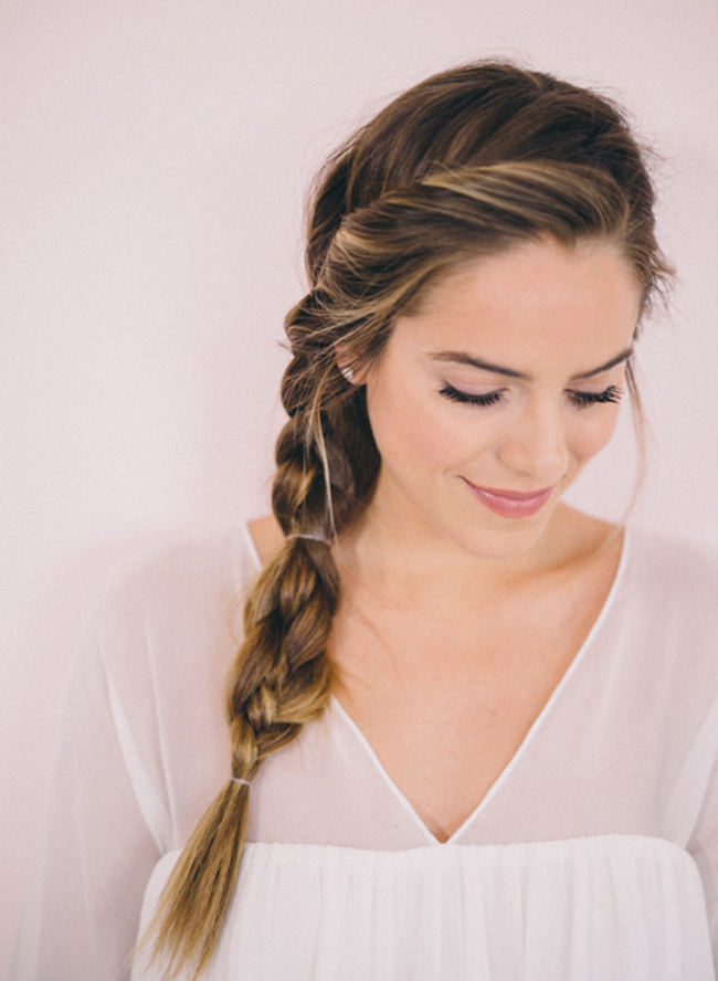 Side Braid With Face-Framing Pieces — Winter Hairstyles for Work