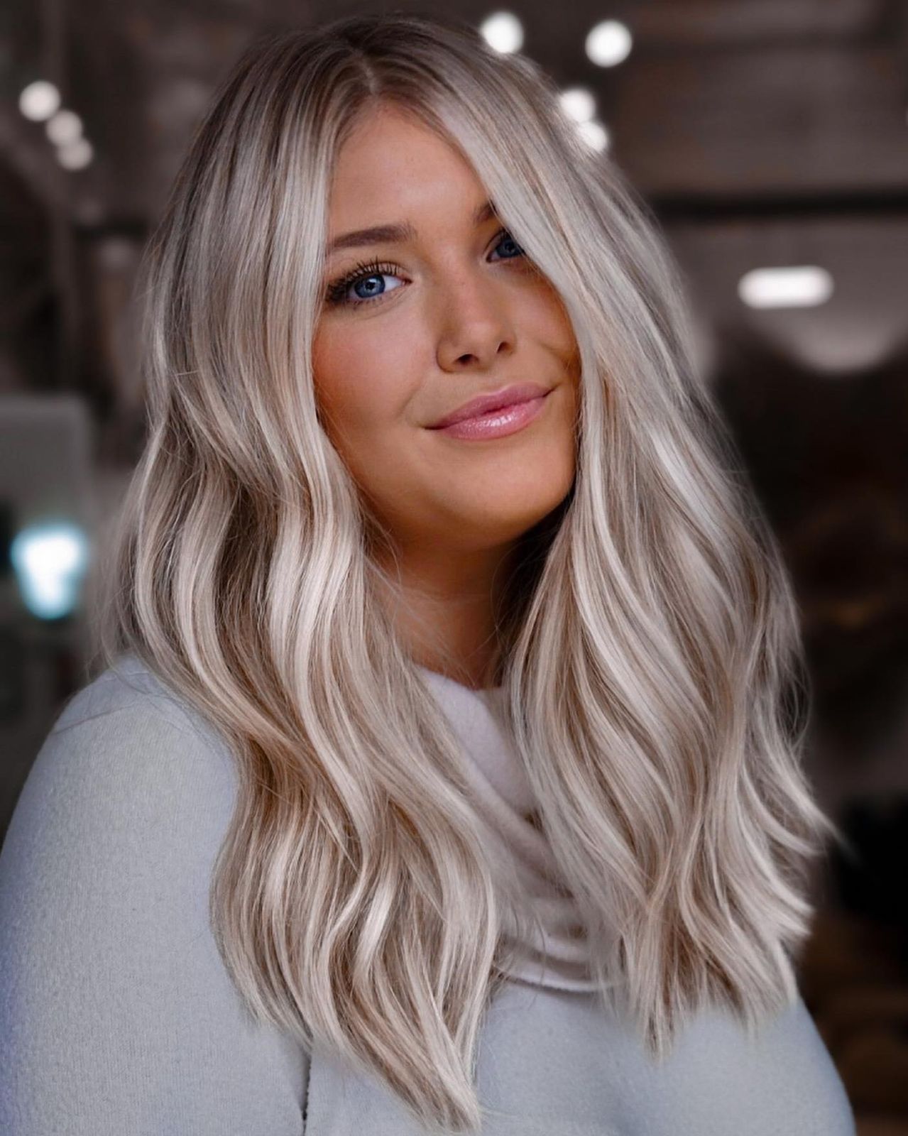 Platinum Blonde With Ash Highlights — Winter Highlights