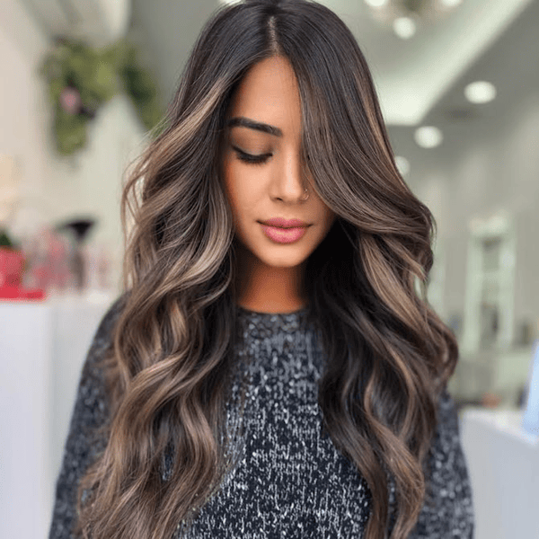Dark Brown With Ash Blonde Highlights Dark Brown With Ash Blonde Highlights — Dark Winter Hair Colors