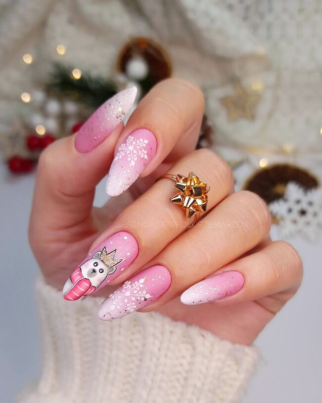 Matte And Glitter Visual Idea Matte And Glitter Visual Idea — Winter Gel Nail Colors