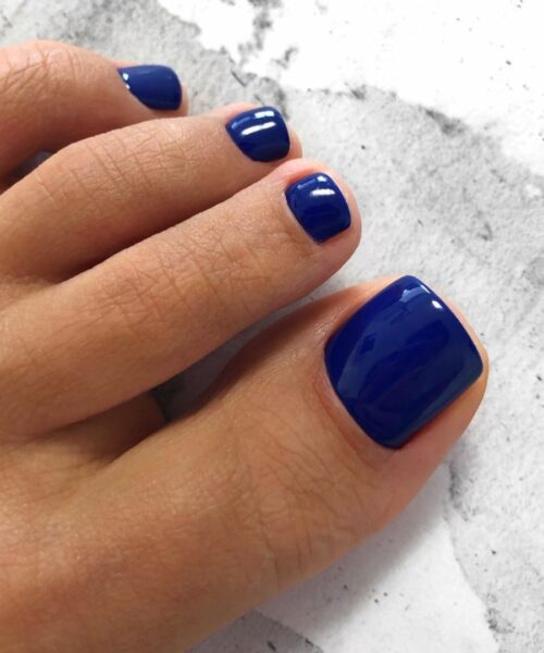 Deep Glossy Navy Blue Pedicure Deep Glossy Navy Blue Pedicure — Winter Pedicure Colors