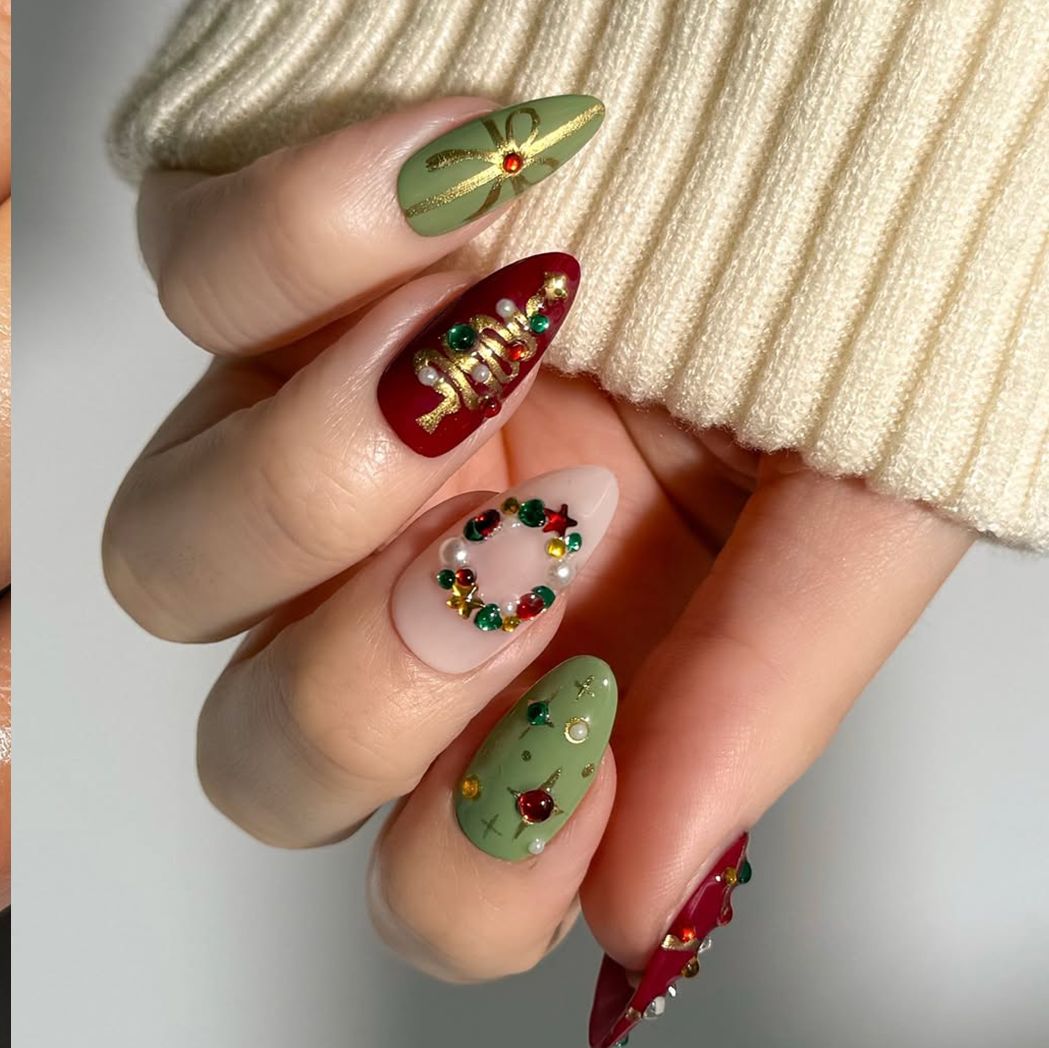Glossy Metallic Foil Visual Idea — Winter Nails for Teens