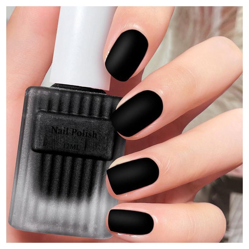 Chic Velvet Matte Deep Black Chic Velvet Matte Deep Black — Winter Nails for Black Women