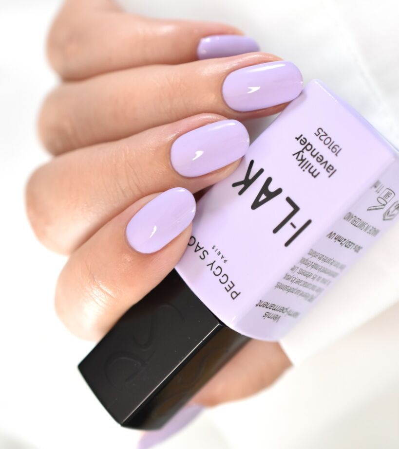 Milky Soft Lavender Medium Oval Milky Soft Lavender Medium Oval — Winter Lavender Nails