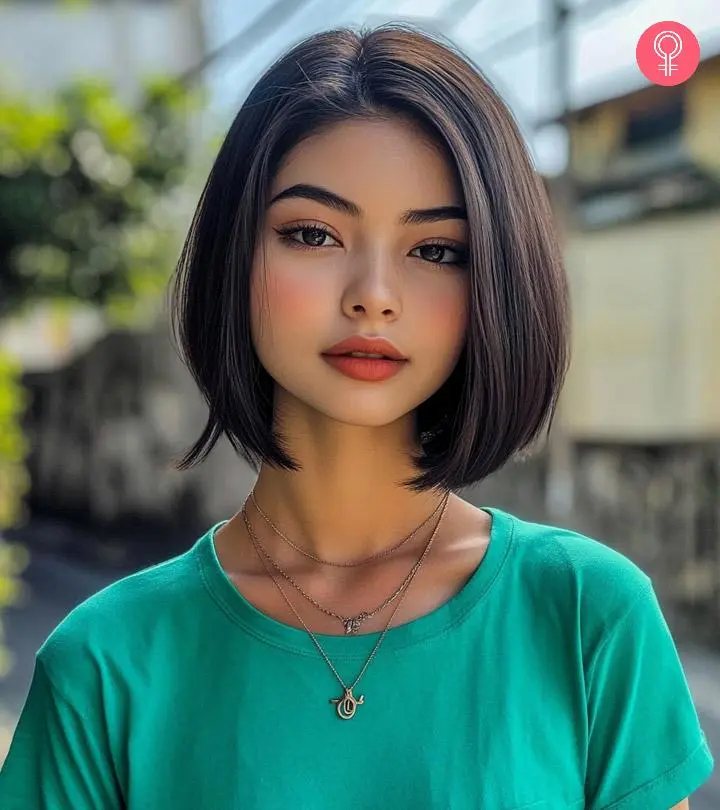 Chin Inverted Dark Brown Bob Chin Inverted Dark Brown Bob — Winter Bob Haircuts