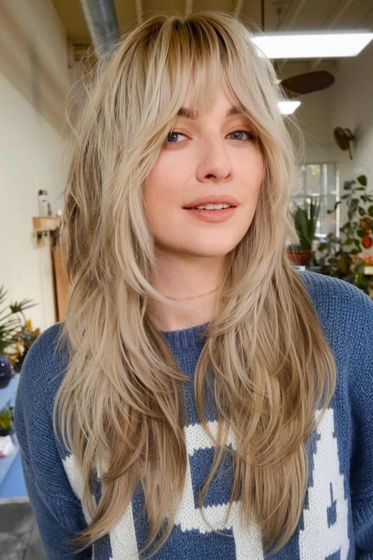 Ash Blonde With Highlights Visual Idea Ash Blonde With Highlights Visual Idea — Winter Shag Haircuts
