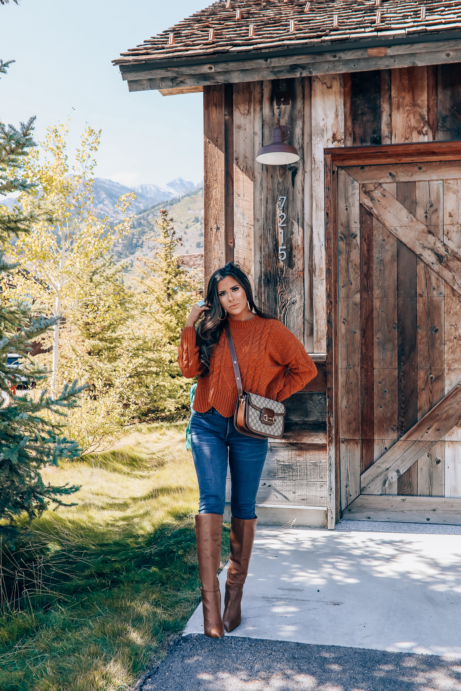 Earthy Tones: Orange Knit and Blue Jeans Earthy Tones: Orange Knit and Blue Jeans — Cabin Trip Outfits