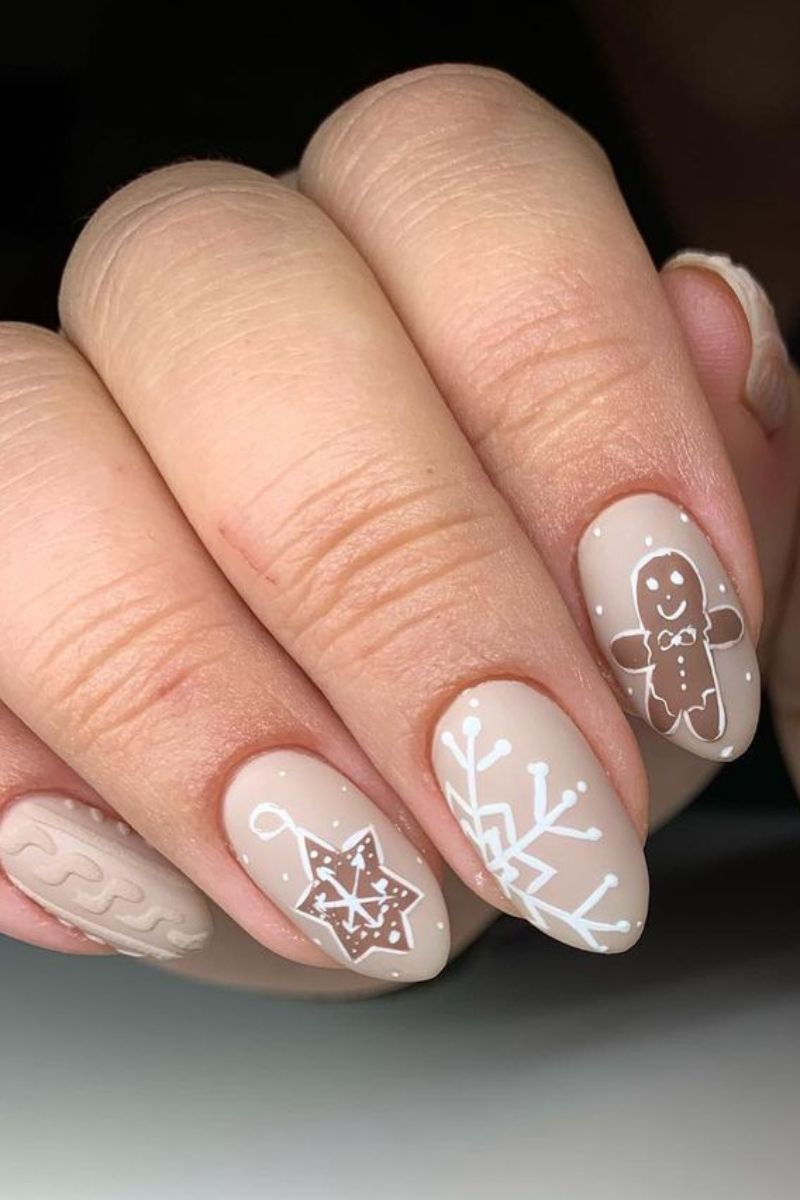 Matte With Some Glossy Elements Visual Idea Matte With Some Glossy Elements Visual Idea — Christmas Nails for Kids 2026