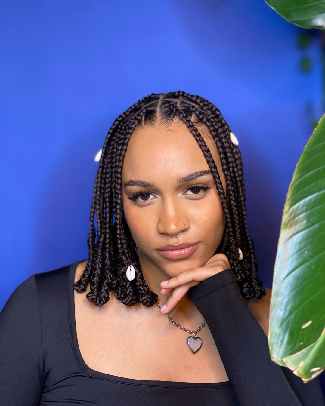 Box Braids With Wavy Ends and Shells Box Braids With Wavy Ends and Shells — Winter Braids for Black Women