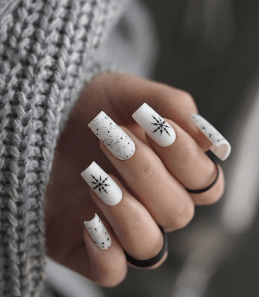 Matte Visual Idea Matte Visual Idea — New Years Square Nails 2027