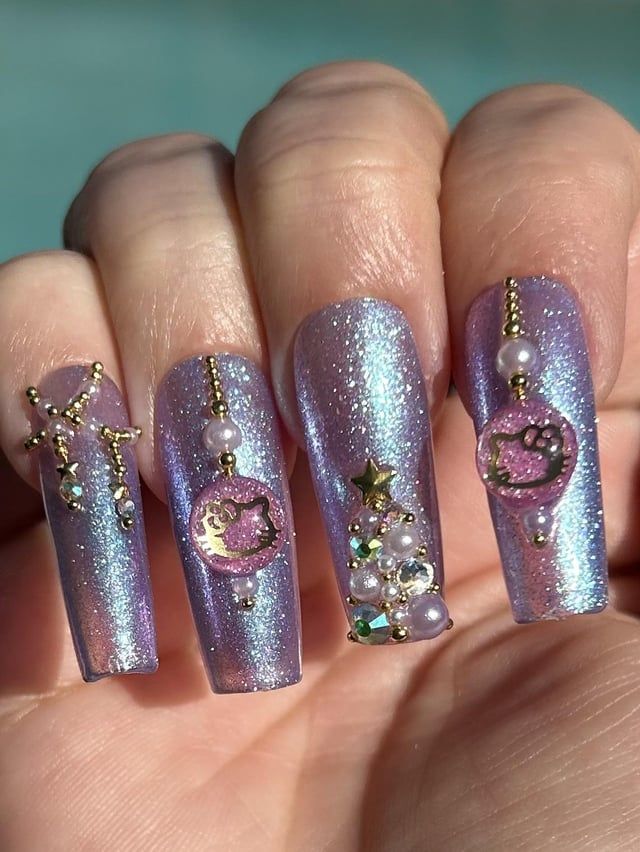 Shimmer Visual Idea — Hello Kitty Christmas Nails 2026