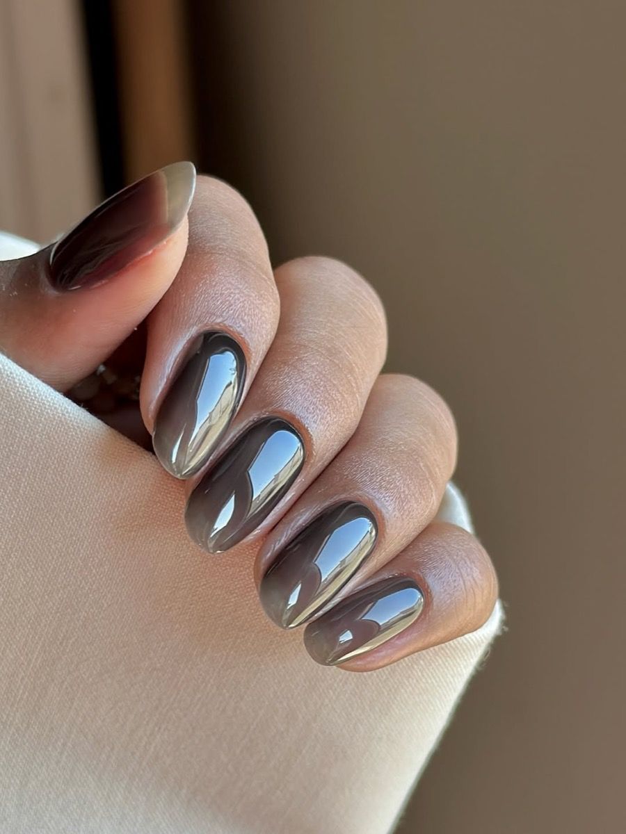 Brown Nude Ombre Nails Brown Nude Ombre Nails — New Years Nail Colors 2027