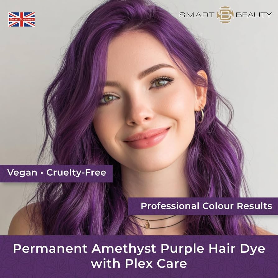 Amethyst Purple Mid-Back Waves Amethyst Purple Mid-Back Waves — Winter Hair Colors for Plus Size Women