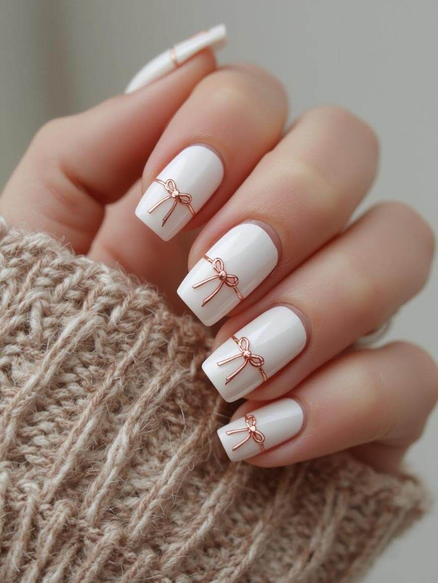 25+ Christmas Bow Nails That Wrap Up Your Holiday Look Perfectly