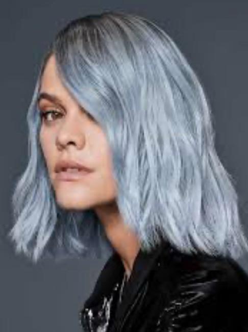 Lob With Icy Blue Blonde Lob With Icy Blue Blonde — Icy Blonde Hair