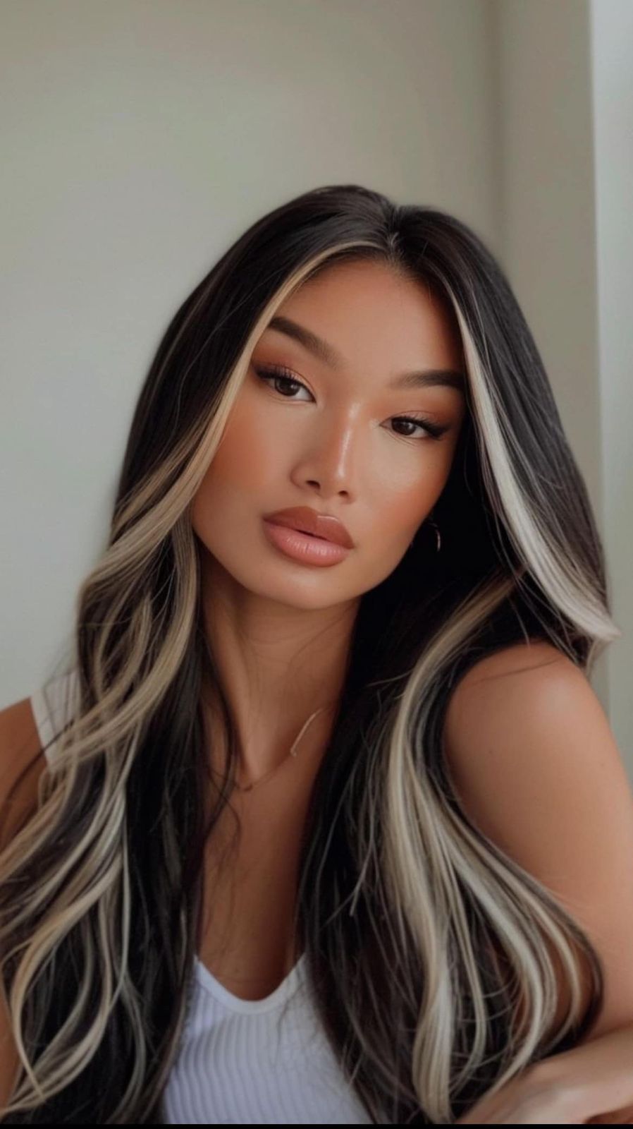 Dark Base With Blonde Face-Framing Dark Base With Blonde Face-Framing — Lowlights for Blonde Hair