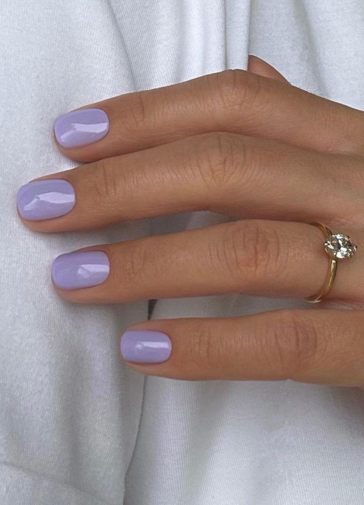Cool Toned Short Square Lavender Cool Toned Short Square Lavender — Winter Lavender Nails
