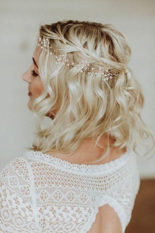 Half-Up Braids with Delicate Hairpiece — Winter Wedding Hairstyles