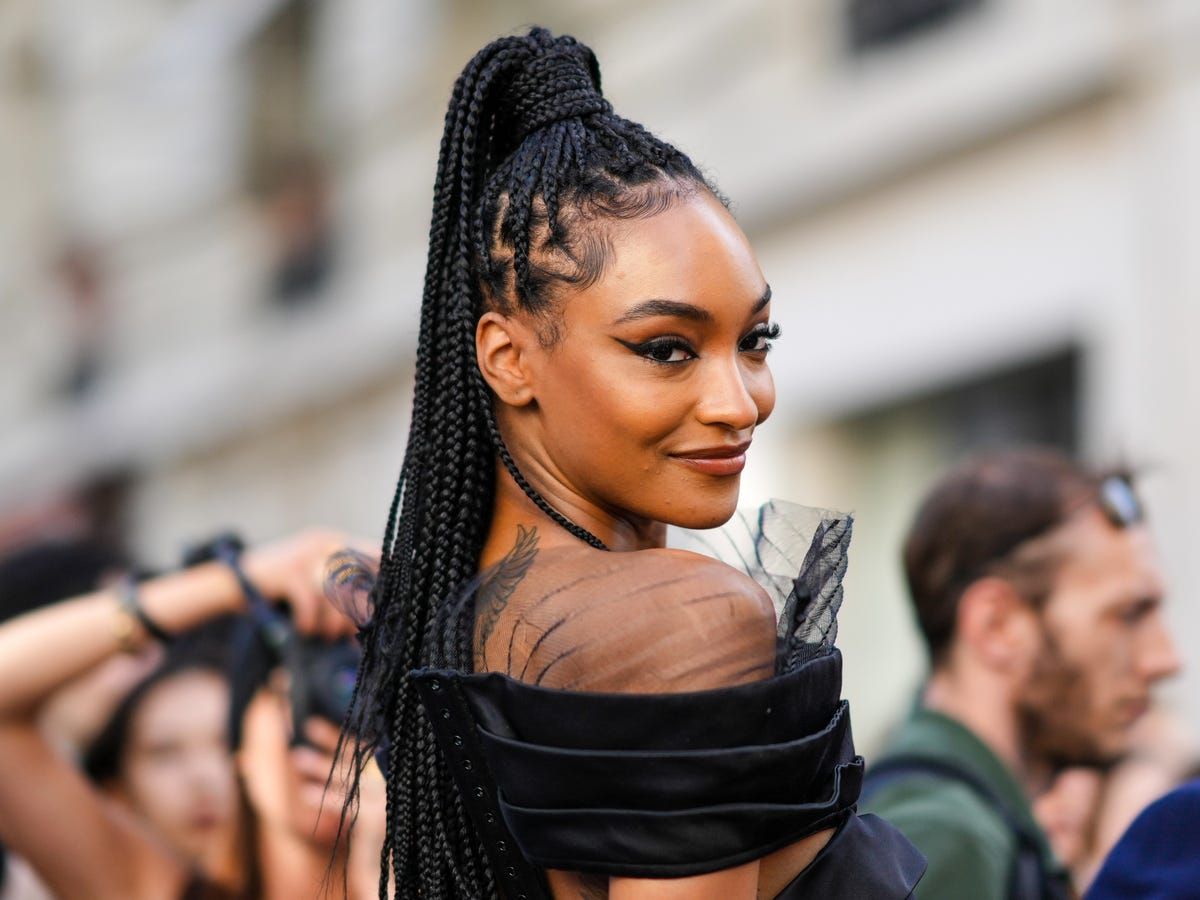 High Ponytail With Detailed Braided Edges High Ponytail With Detailed Braided Edges — Winter Braids for Black Women