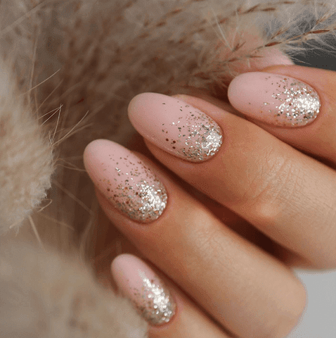 Matte Pink Glitter Gradient Nails Matte Pink Glitter Gradient Nails — Winter Work Nails