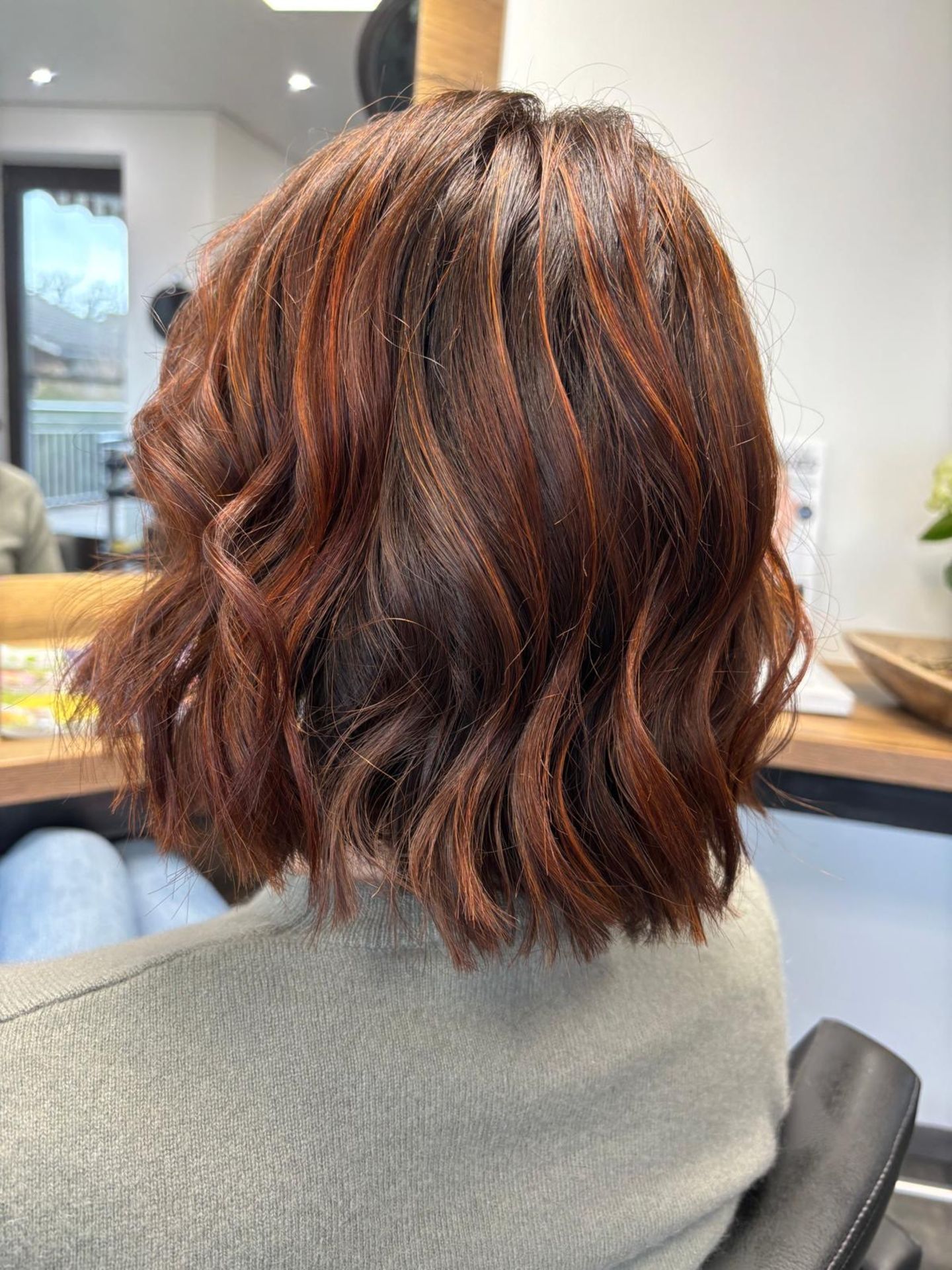 Dark Brown Bob With Copper Highlights — Winter Hairstyles