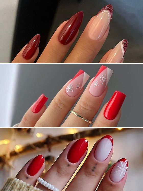 Christmas Wreath Oval Nails Christmas Wreath Oval Nails — Classy Christmas Nails 2026