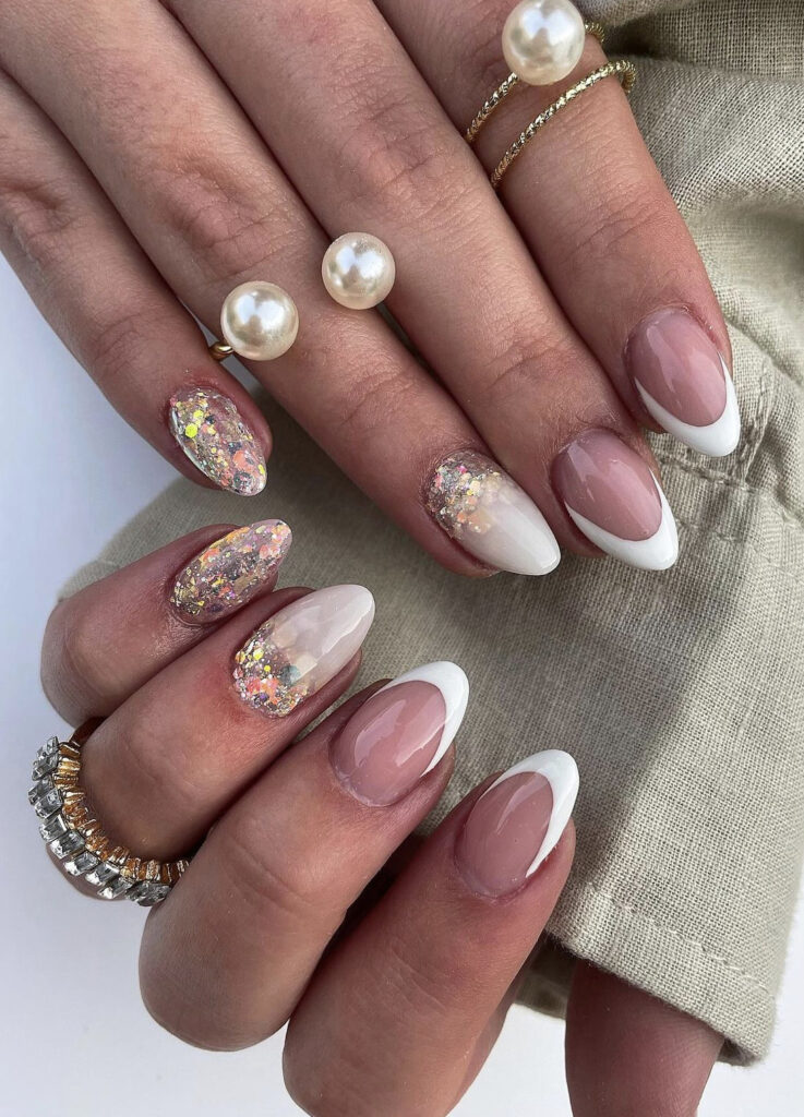 French Manicure with Iridescent Sparkle French Manicure with Iridescent Sparkle — New Years Nail Designs 2027