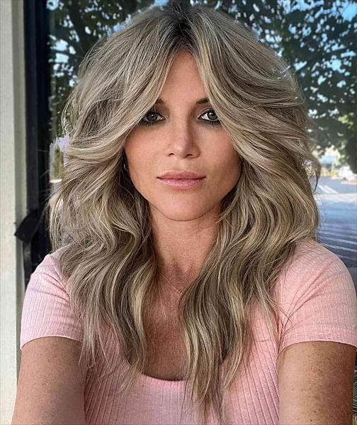 Collarbone Layers With Ash Blonde Highlights — Winter Haircuts for Square Faces