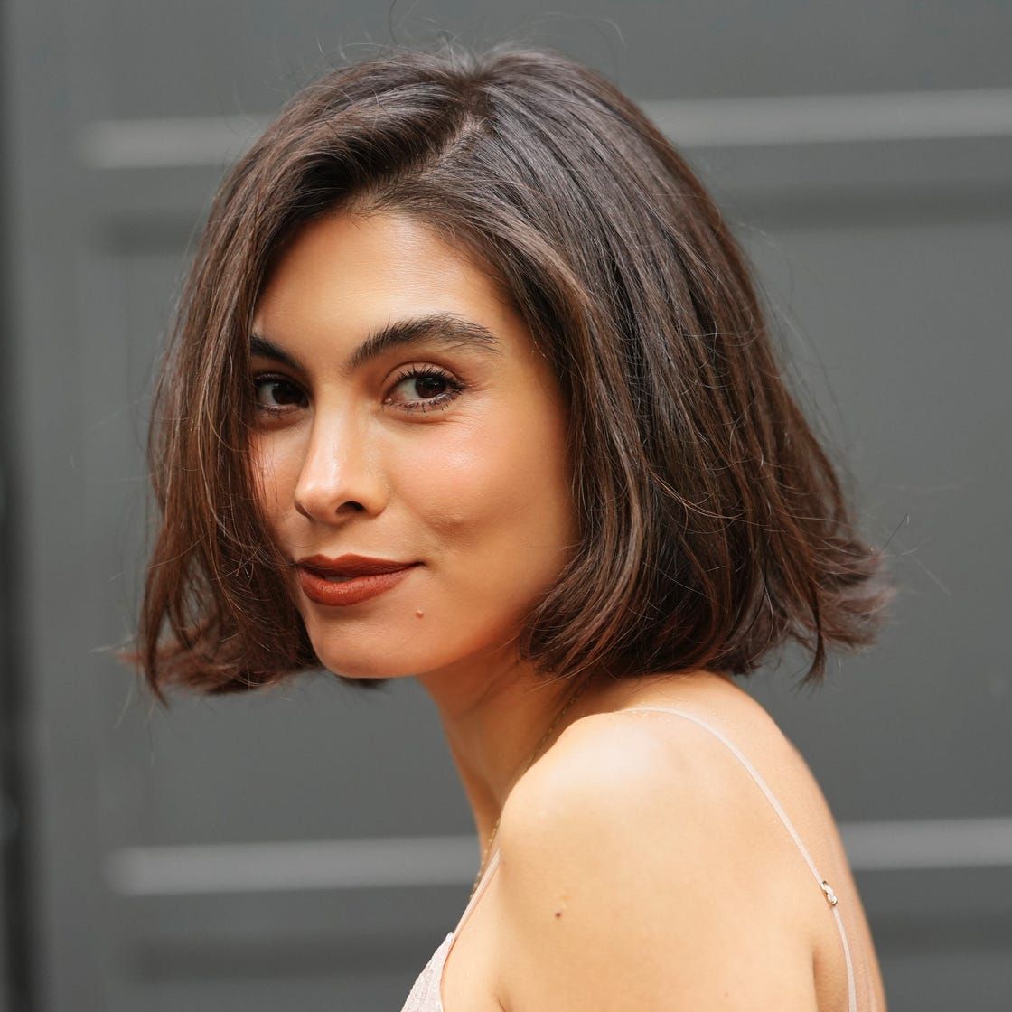 Angled Chin Bob with Balayage — Winter Haircuts for Straight Hair