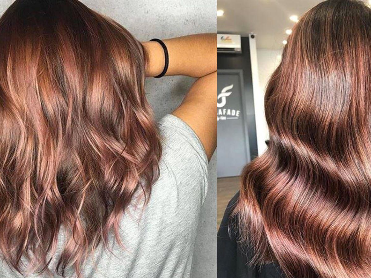 Rose Gold Tones on Chestnut Brown — Chestnut Brown Hair