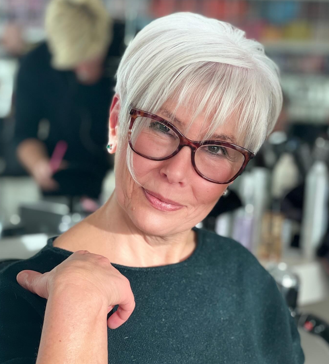 Smooth Short Bob Silver White Smooth Short Bob Silver White — Winter Hairstyles for Women Over 70