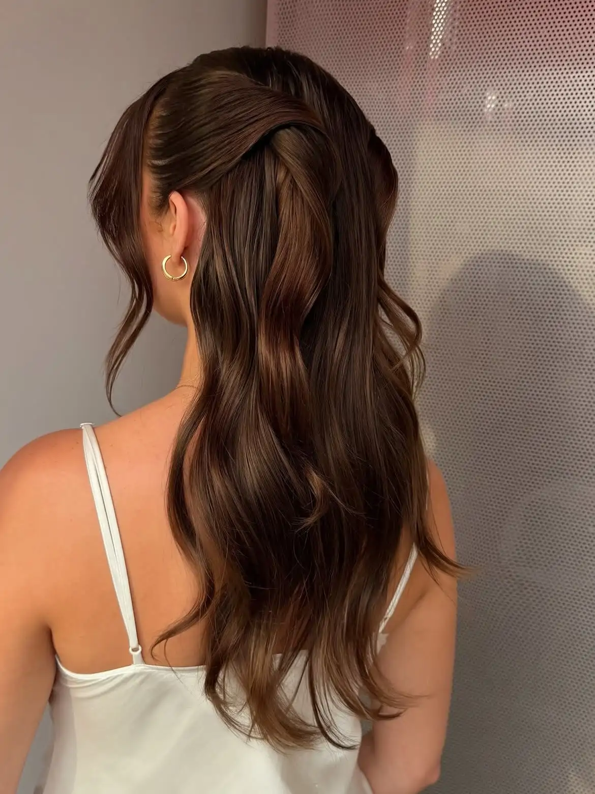 Twisted Half-Updo With Waves Twisted Half-Updo With Waves — Winter Natural Hairstyles
