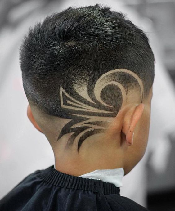 Short Cut With Carved Side Design Short Cut With Carved Side Design — Winter Haircuts for Boys