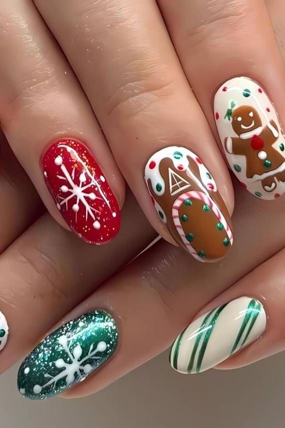 Gingerbread Man Christmas Nails Gingerbread Man Christmas Nails — Classy Christmas Nails 2026