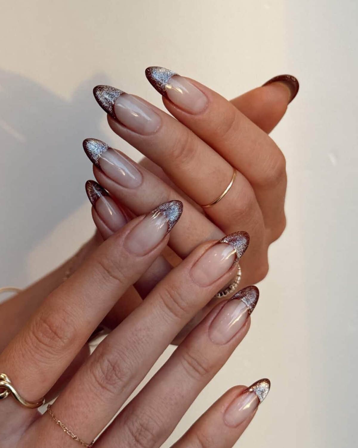 Natural Glitter French Tip Nails — Cute New Years Nails 2027