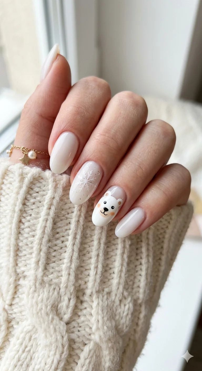 Glossy Visual Idea — Winter Nails for Teens