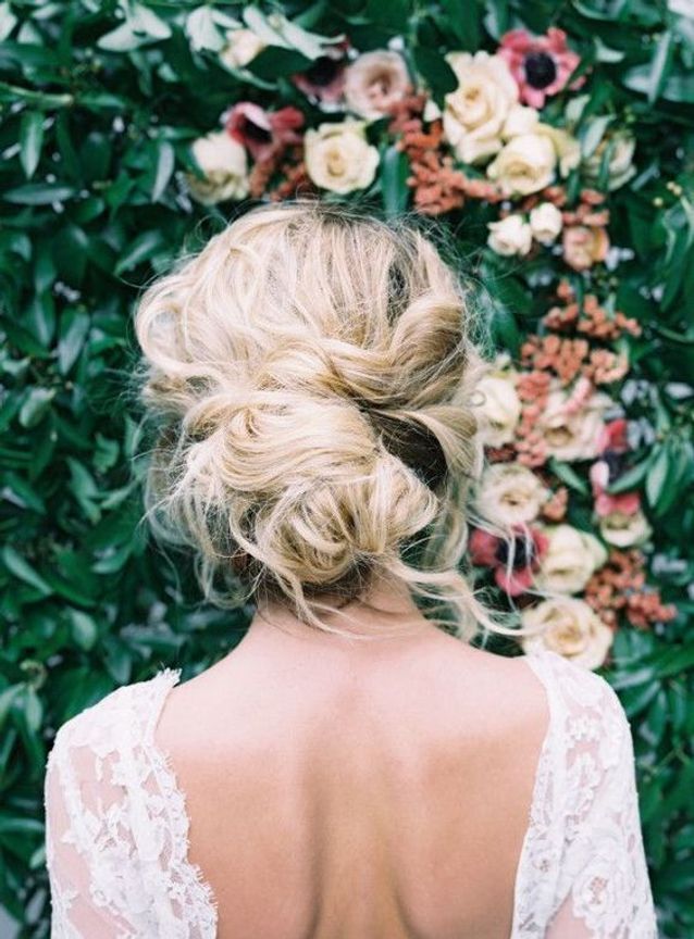 Mid-Back Ash Blonde Textured Updo Mid-Back Ash Blonde Textured Updo — Winter Updos