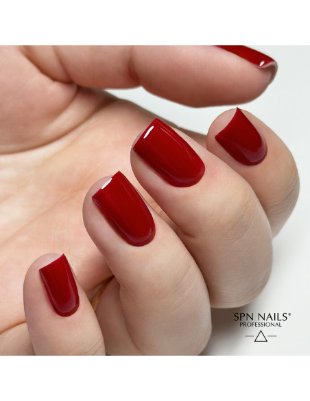 Glossy True Cherry Red Square Nails Glossy True Cherry Red Square Nails — Cherry Red Nails