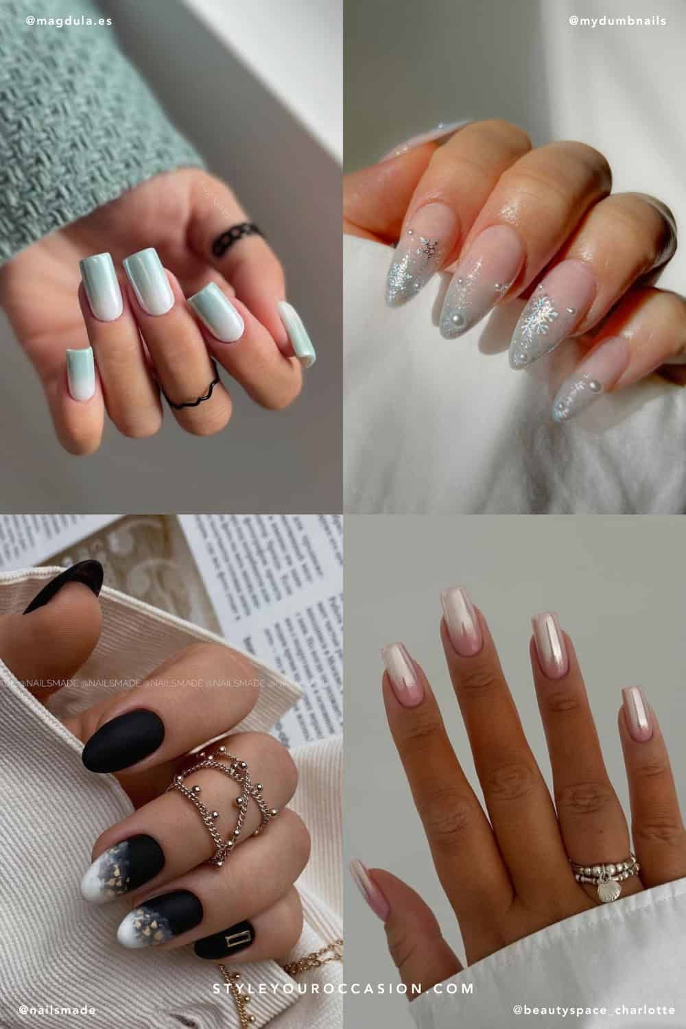 Medium Almond Visual Idea Medium Almond Visual Idea — Winter Date Night Nails