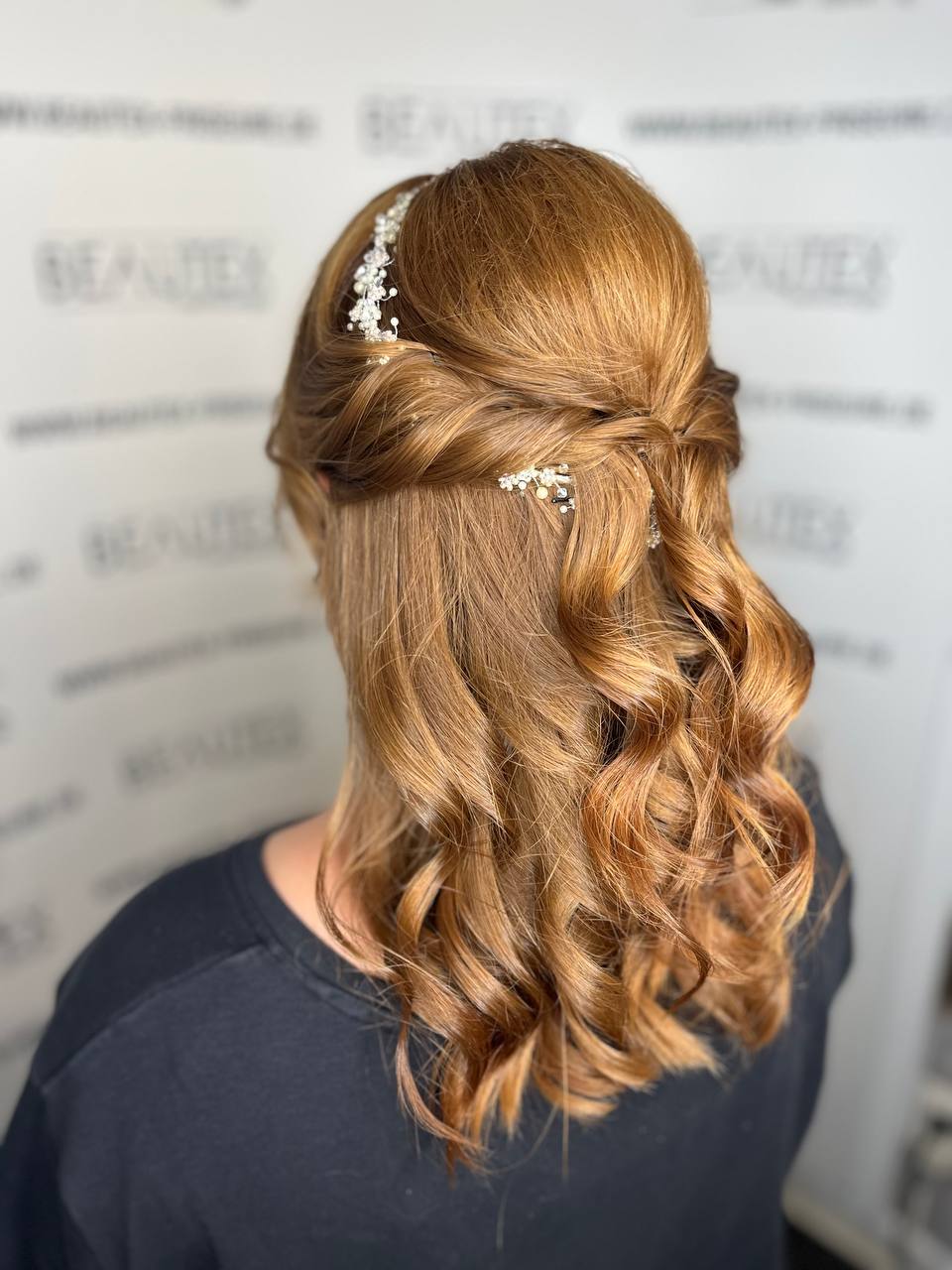 Warm Blonde Half-Up Curls Warm Blonde Half-Up Curls — Winter Haircuts for Curly Hair