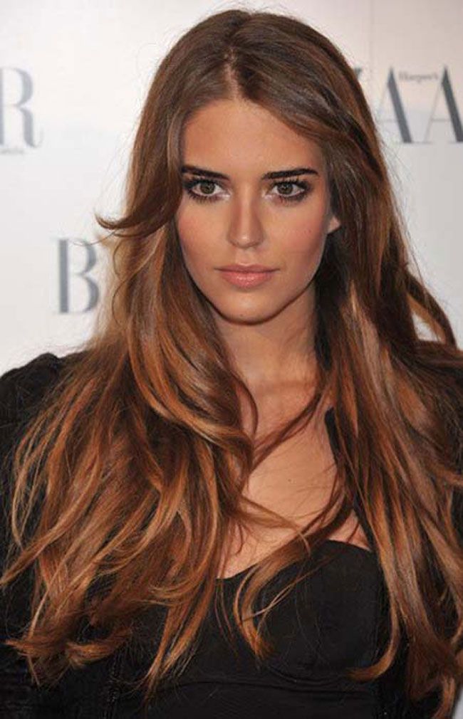 Medium Brown With Caramel Highlights Visual Idea Medium Brown With Caramel Highlights Visual Idea — Winter Haircuts for Wavy Hair