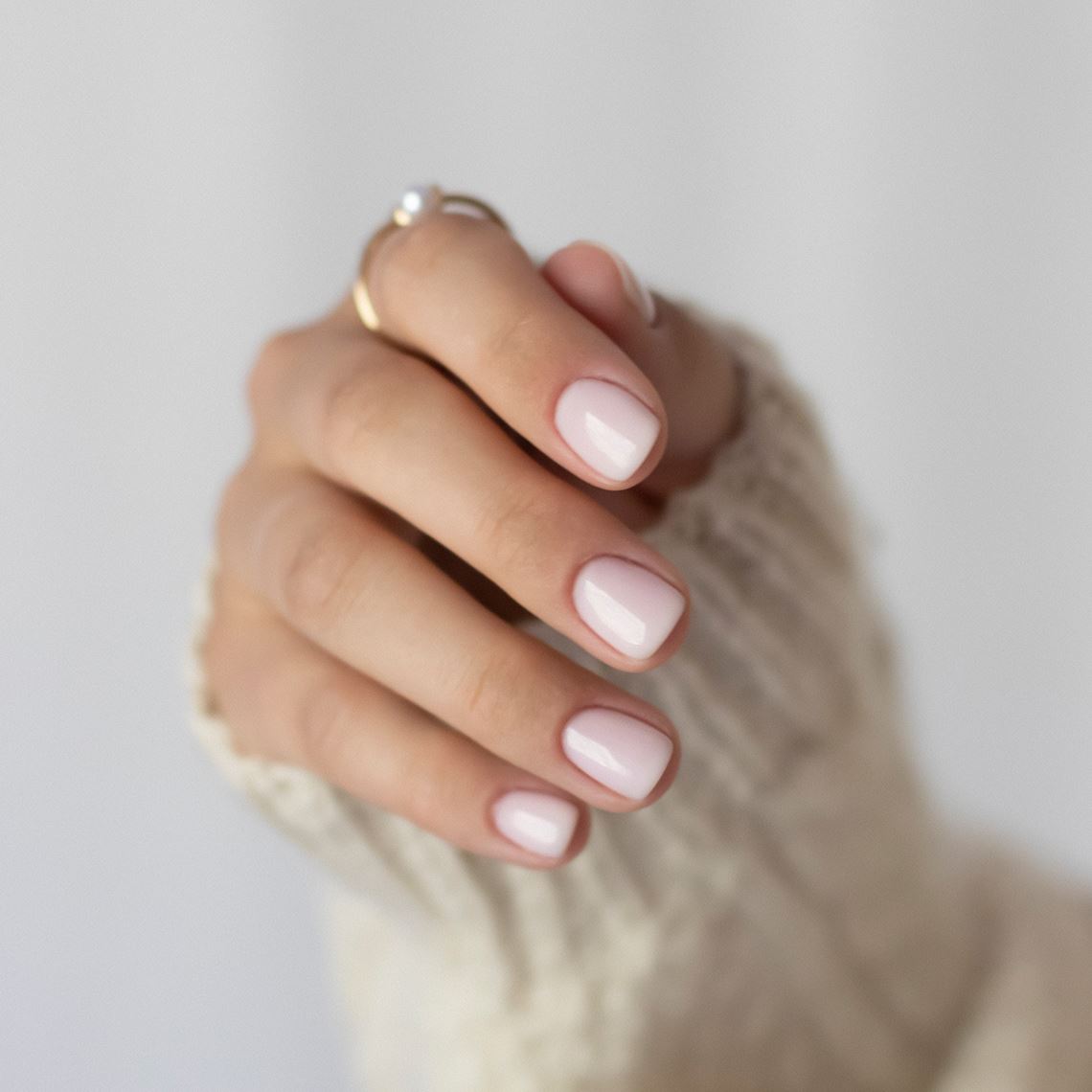 Soft Milky Pink Rounded Square Gloss Soft Milky Pink Rounded Square Gloss — Milky White Nails