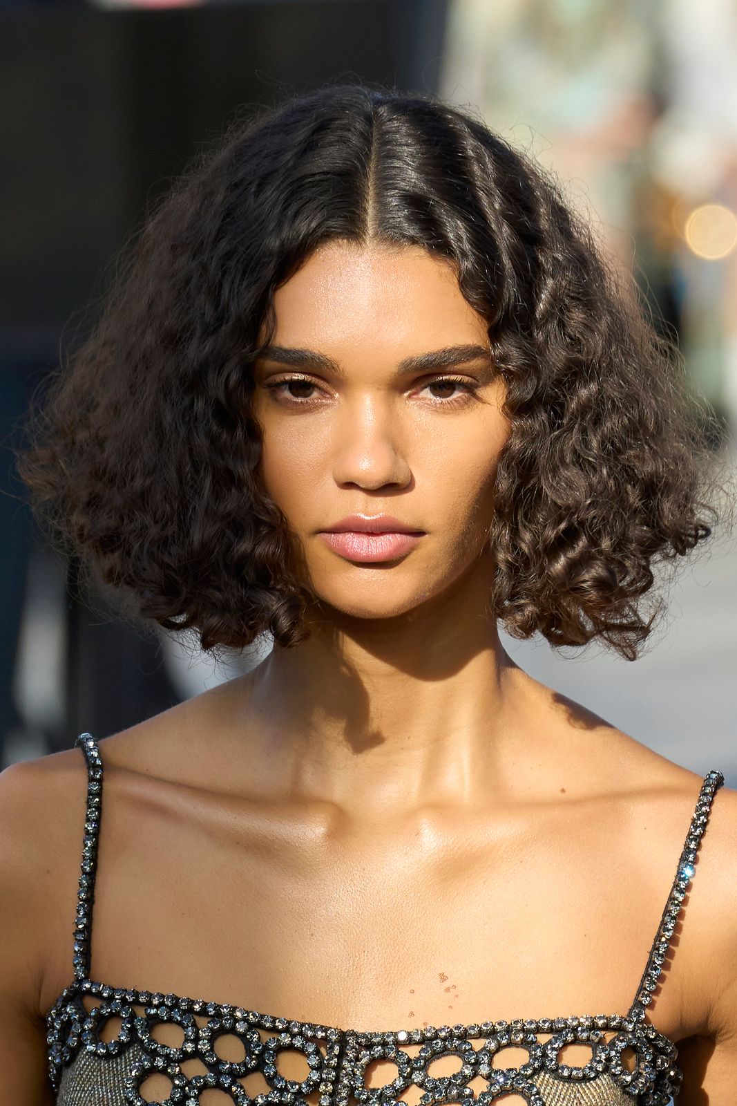 Shoulder Defined Dark Brown Curly Bob Shoulder Defined Dark Brown Curly Bob — Winter Hairstyles for Curly Hair