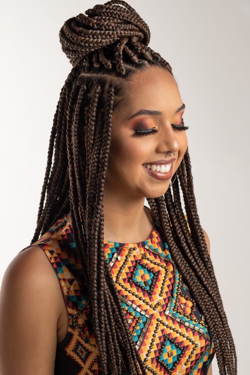 Dark Brown Visual Idea Dark Brown Visual Idea — Winter Braids for Black Women