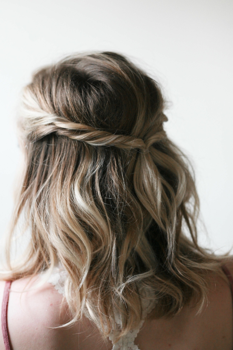 Dark Blonde Twists to Collarbone Dark Blonde Twists to Collarbone — Winter Half Up Half Down Hairstyles