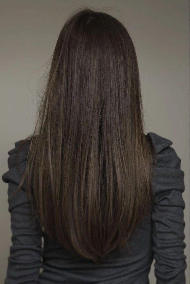 Dark Brown With Subtle Ash Undertones Visual Idea — Winter Haircuts for Straight Hair
