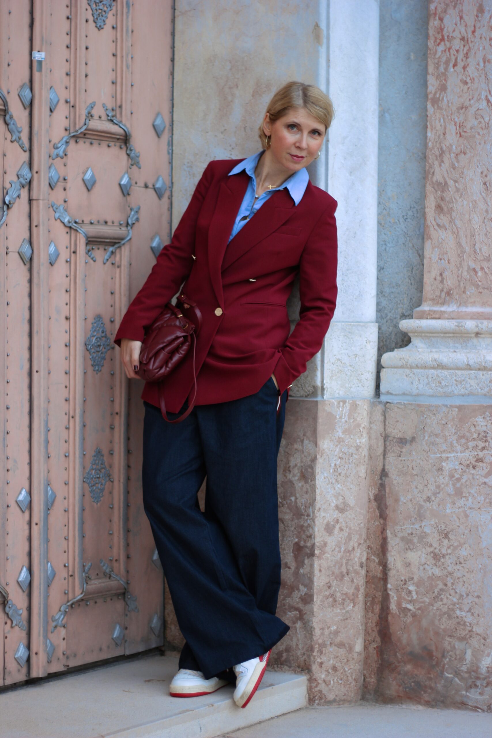 Evening Party Outfit Idea Evening Party Outfit Idea — Burgundy Outfits