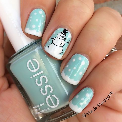 Winter Christmas Visual Idea — Winter Nails for Teens