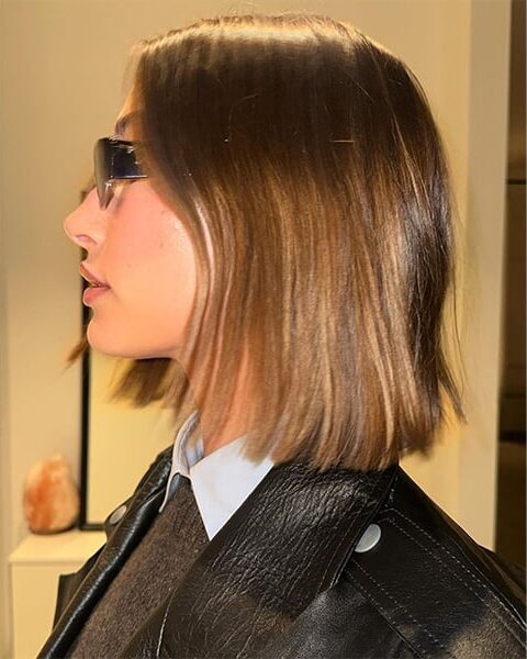 Blunt Bob With Blonde Money Piece Blunt Bob With Blonde Money Piece — Winter Bob Haircuts