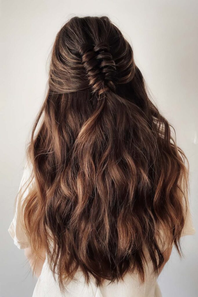 Half-Up With Braided Detail — Winter Hairstyles for Work